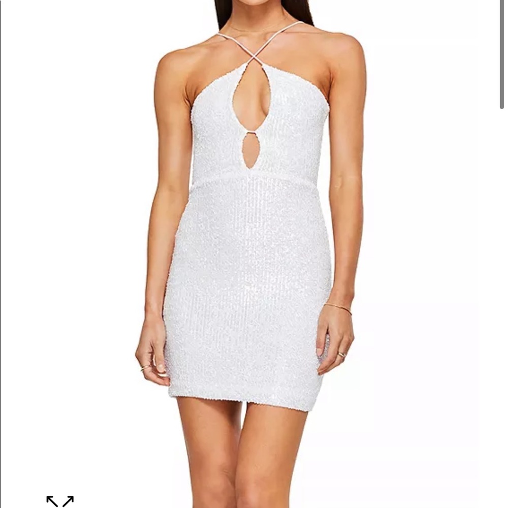 Nookie white sequin mini dress